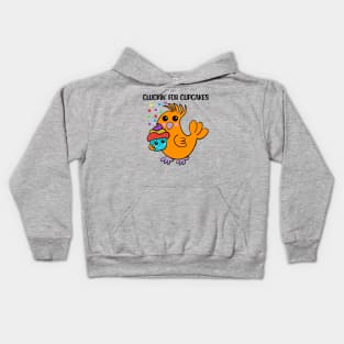 Cluckin' for cupcakes Kids Hoodie